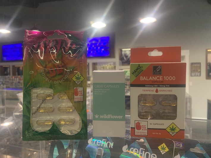 Various THC and CBD Cannabis Capsules