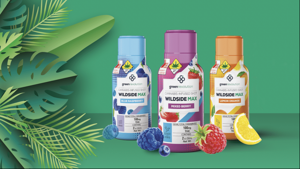 Wildside Max Shot Cannabis Infused Beverage Edible from Green Revolution
