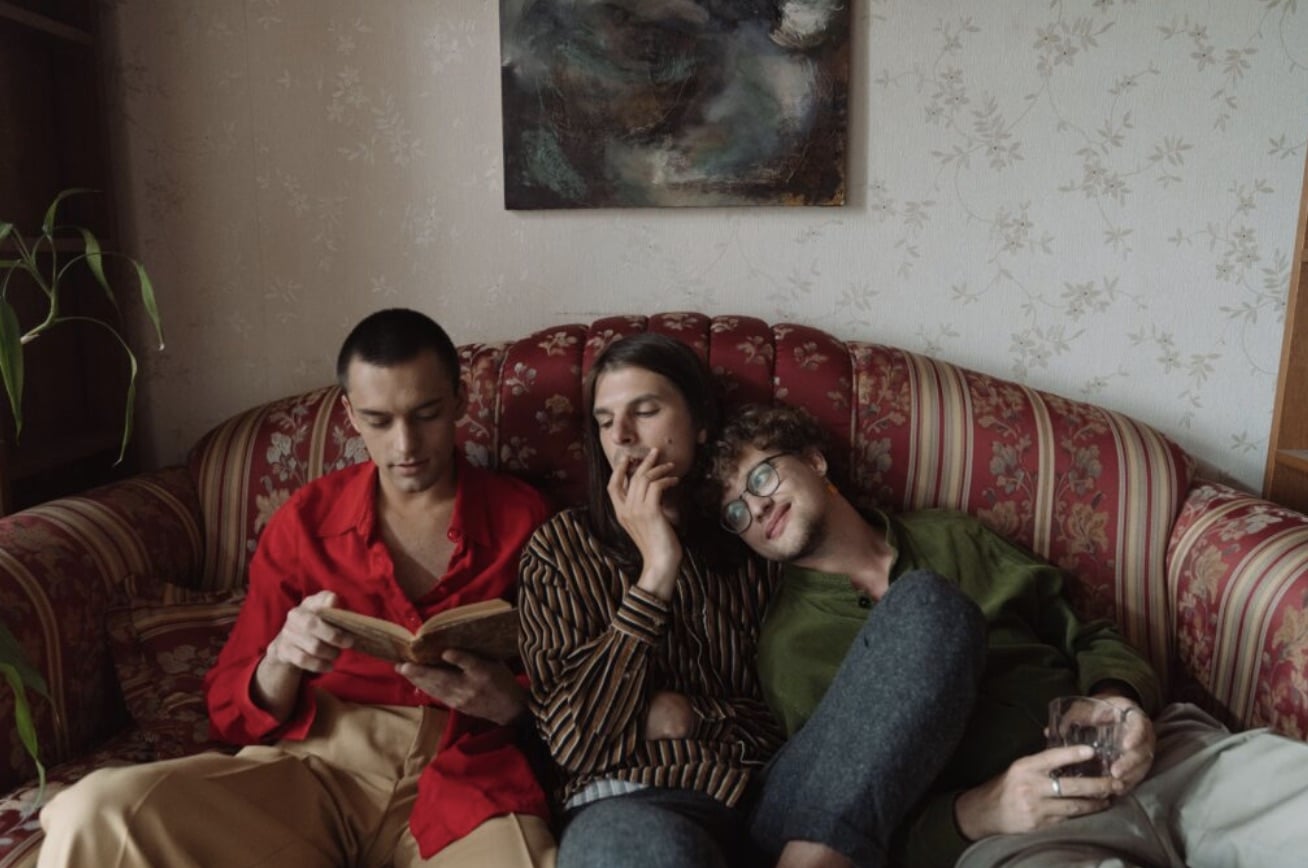Friends Smoking Weed on a Couch Together