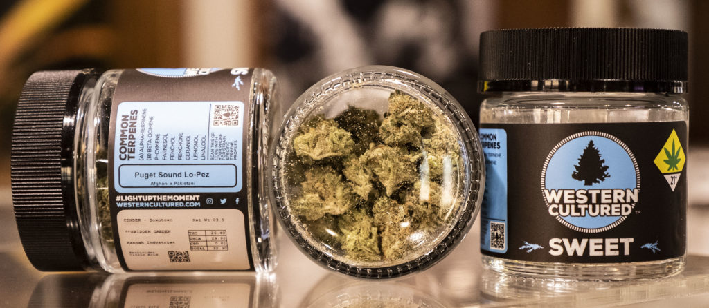 Western Cultured Cannabis Puget Sound Lo-pez Flower in Jar
