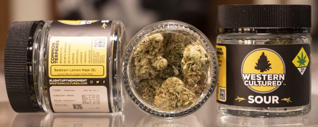 Western Cultured Cannabis Seatown Lemon Haze Flower in Jar