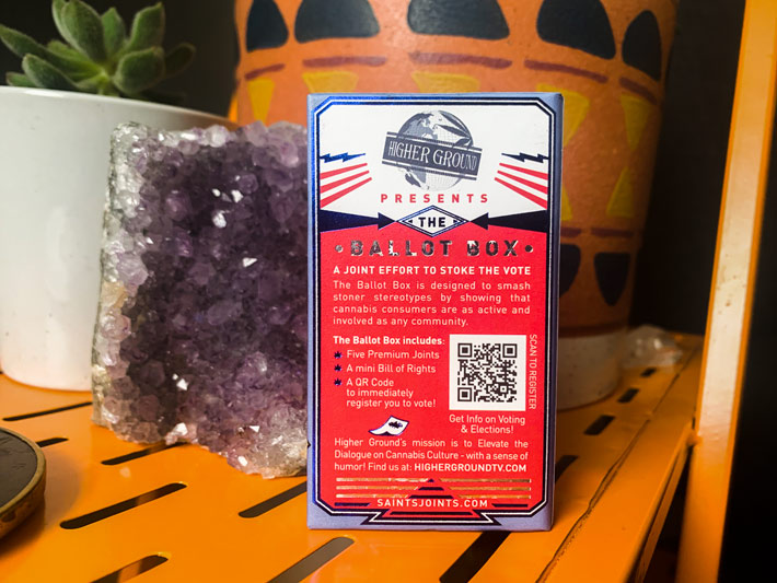 Back of Saints Joints Ballot Box