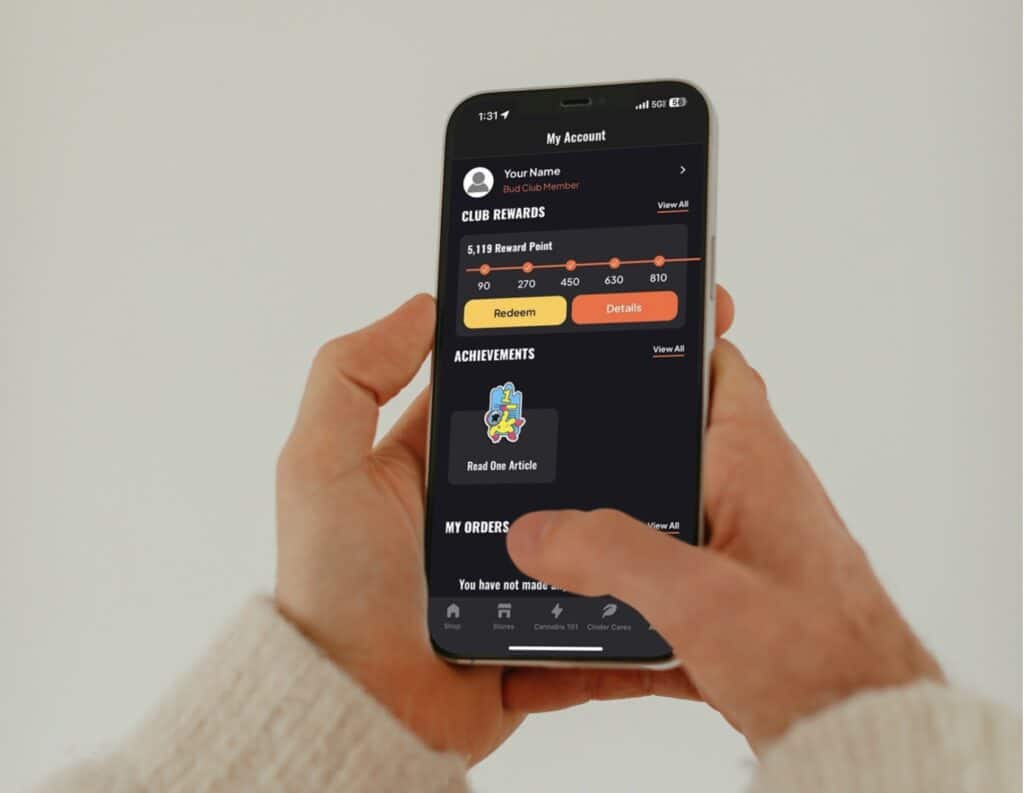 Checking Budclub Point in the Cinder App