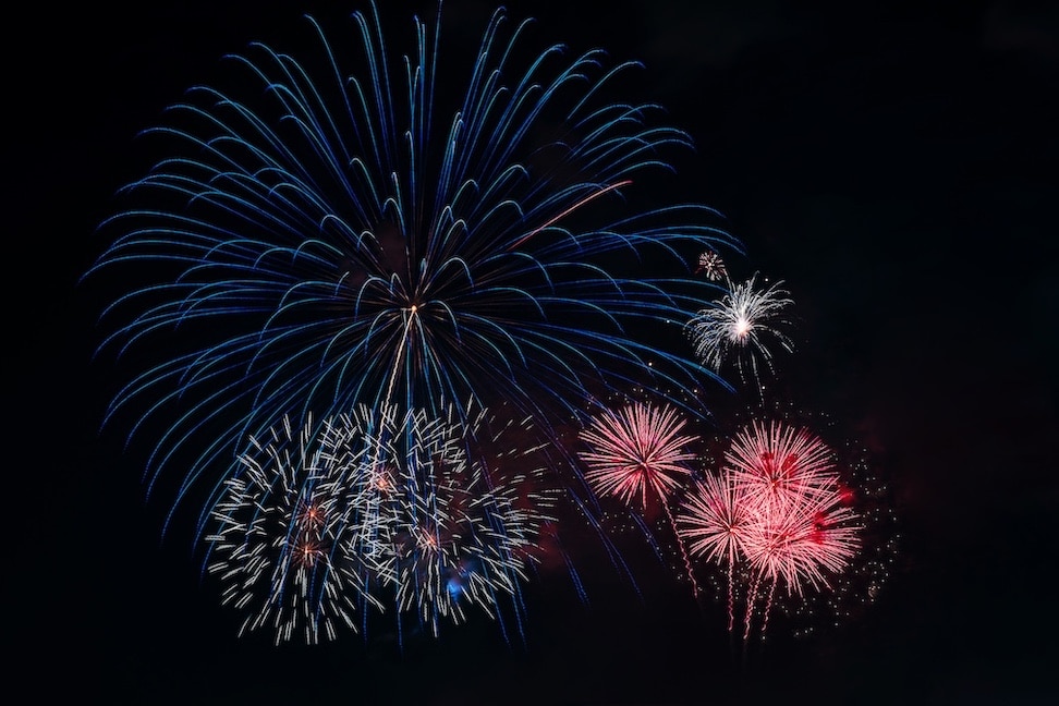 Fireworks display for the 4th if July