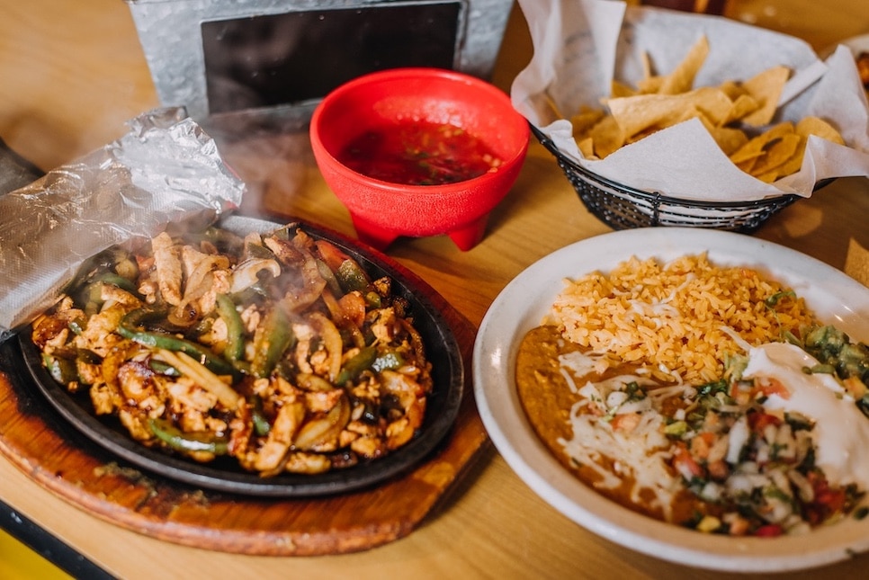 Mexican food at a Mexican restaurant