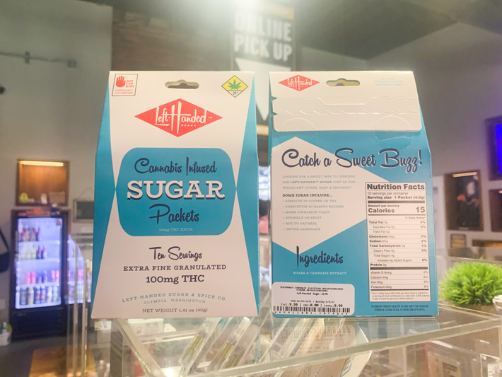 Left Handed Cannabis Infused Sugar Packets