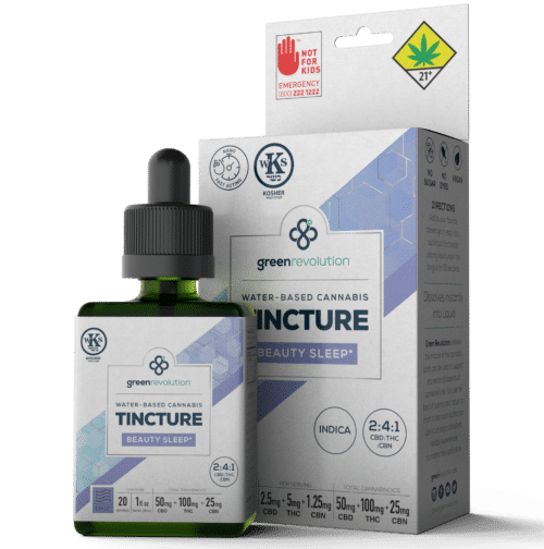 Green Revolution Beauty Sleep Cannabis Tincture CBD CBG THC
